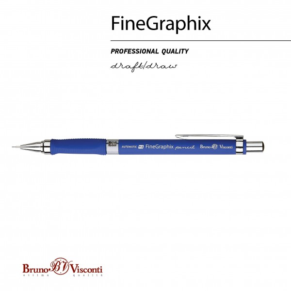 Карандаш механический 0,5мм FineGraphix с трехгранным грипом 21-0001 Bruno Visconti 24/288