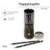 Карандаш чернографитный HB HappyGraphix Boys 3-гранный, заточенный 21-0030/12 Bruno Visconti 50/300