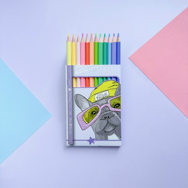 Карандаши цветные 12шт EasyColor пастельные 3-гранные, деревянные 30-0131 Bruno Visconti 12/240