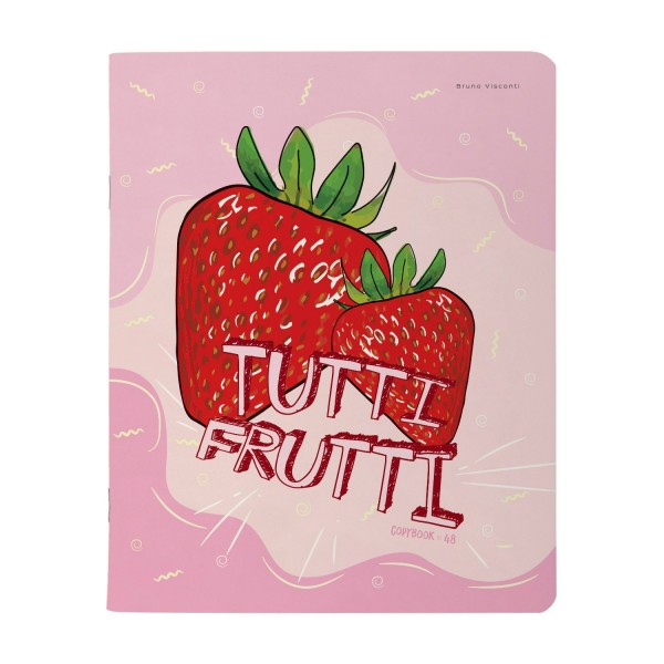 Тетрадь 48 листов А5+ 165х203 клетка TUTTI FRUTTI ассорти матовая ламинация софт-тач 60г/м2 7-48-1270 Альт 5/60