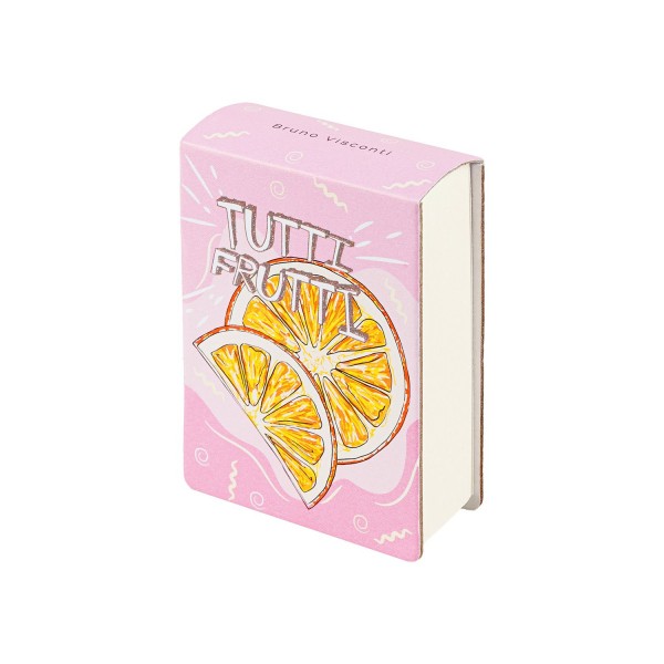 Блокнот 250 листов А7 без линовки, твердая обложка Smart Journal Tutti Frutti бежевая бумага, отрывные листы, 70г/м2 3-558/05 Bruno Visconti 40/240