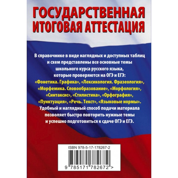 Русский язык. Краткий справочник для подготовки к ОГЭ и ЕГЭ. 2025. Справочник. Текучева И.В. АСТ