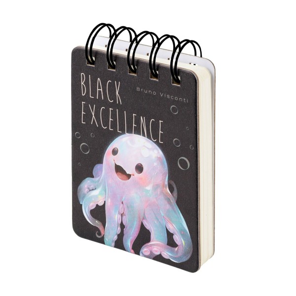 Блокнот 108 листов А7 линия, гребень, твердая обложка Smart Journal Black Exellence ассорти, бежевая бумага, 80г/м2 3-559/04 Bruno Visconti 40/240