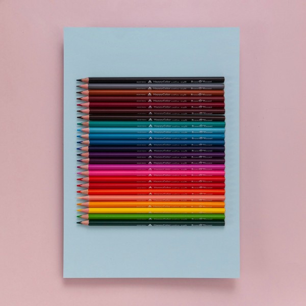 Карандаши цветные 24шт HappyColor 3-гранные, заточенные 30-0053 Bruno Visconti 6/120