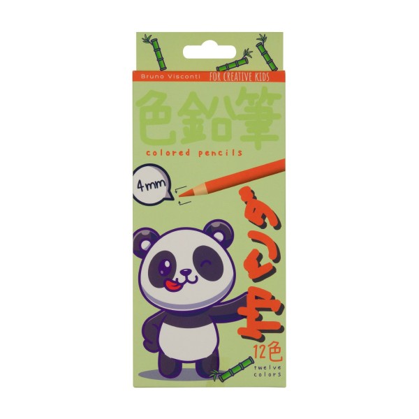 Карандаши цветные 12шт Kawall Animals пластиковые, ассорти 30-0127 Bruno Visconti 12/120