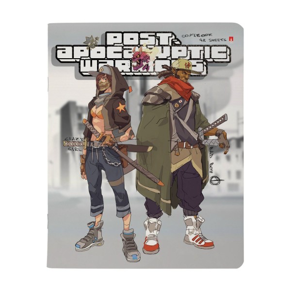 Тетрадь 48 листов А5+ 165х203 клетка MANGA WARRIORS ассорти матовая ламинация софт-тач, 60г/м2 7-48-1295 Альт 10/60