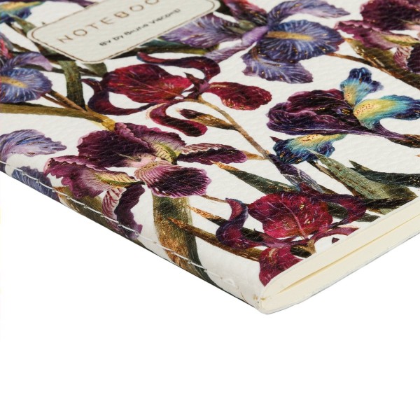 Тетрадь 60 листов А5 линия, интегральная обложка, кожзам Flora Ирисы бежевая бумага, 80г/м2 7-60-1315/16 Bruno Visconti