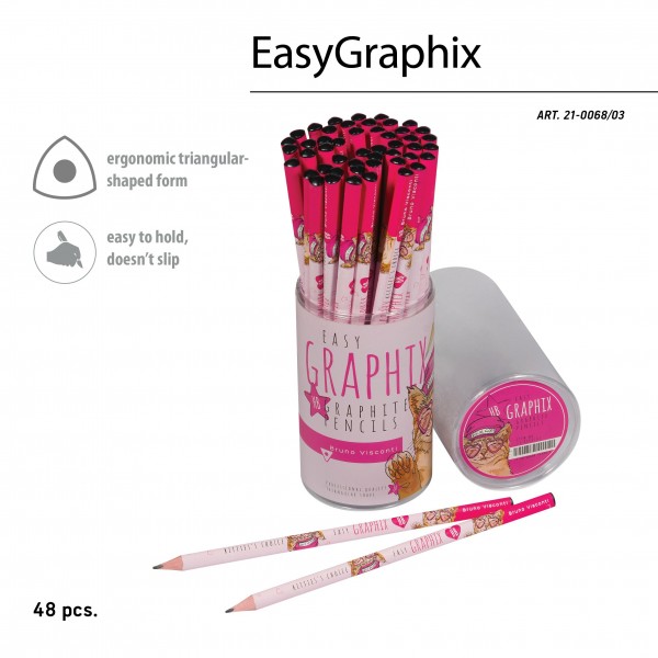 Карандаш чернографитный HB EasyGraphix Кот Мейнкун 3-гранный, заточенный 21-0068/03 Bruno Visconti 50/300