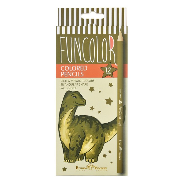 Карандаши цветные 12шт пластиковые FunColor 30-0060 Bruno Visconti 12/120