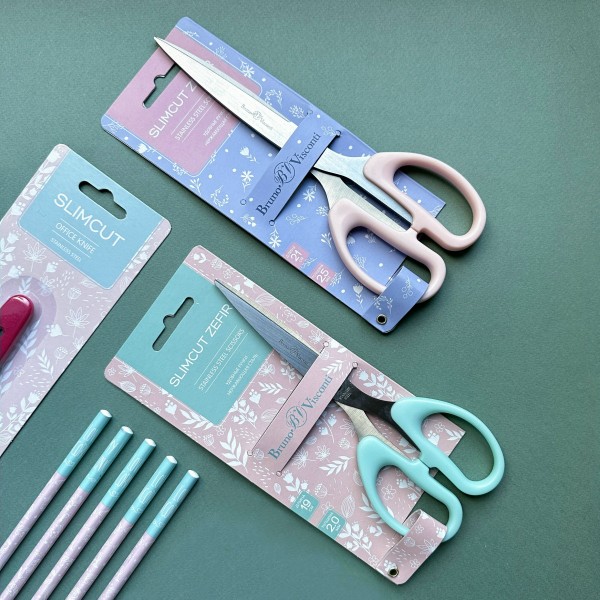 Ножницы канцелярские 19см FlowerZefir особо прочные ручки 60-0009 Bruno Visconti 12/144