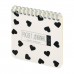 Блокнот 60 листов А7 105х105 в точку, гребень, пластиковая обложка Pocket journal Black&White 80г/м2 3-654/01 Bruno Visconti 24/96