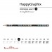 Карандаш чернографитный HB HappyGraphix Дамские штучки Очки 3-гранный, заточенный 21-0030/71 Bruno Visconti