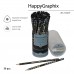 Карандаш чернографитный HB HappyGraphix Дамские штучки Очки 3-гранный, заточенный 21-0030/71 Bruno Visconti