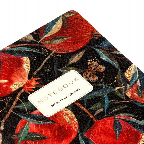 Тетрадь 60 листов А5 клетка, интегральная обложка, кожзам Flora Гранат 80г/м2 7-60-1384/06 Bruno Visconti