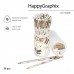 Карандаш чернографитный HB Японские сладости 3-гранный, заточенный 21-0030/89 Bruno Visconti 50/300