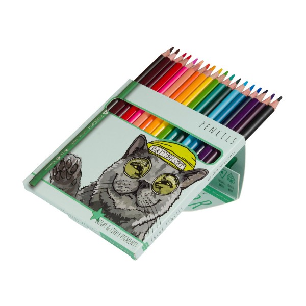 Карандаши цветные 18шт EasyColor 3-гранные, деревянные 30-0029 Bruno Visconti 8/160