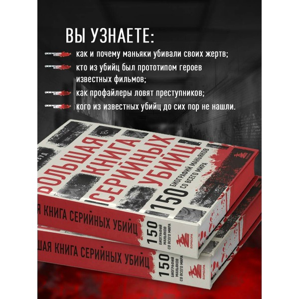 Большая книга серийных убийц. 150 биографий маньяков со всего мира. Подарочное издание. Д. Роузвуд