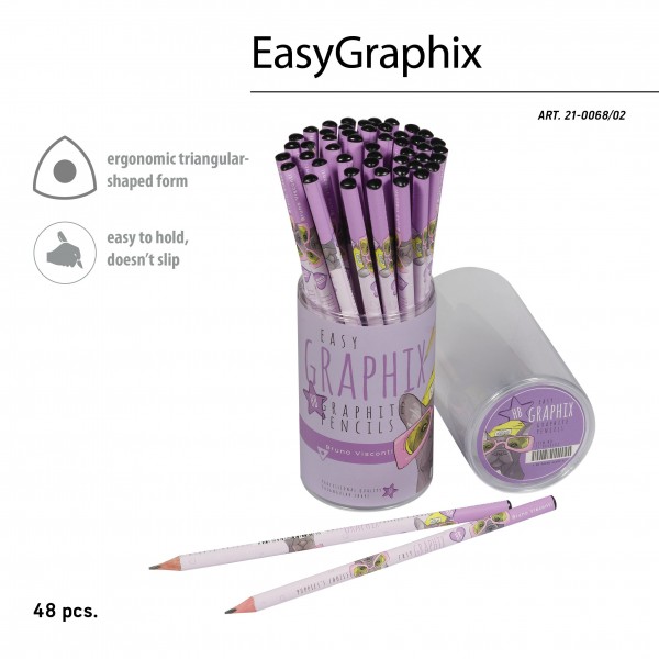 Карандаш чернографитный HB EasyGraphix Собака 3-гранный, заточенный 21-0068/02 Bruno Visconti 50/300
