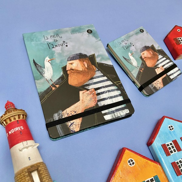 Блокнот 100 листов А5 клетка, твердая обложка Megapolis journal Sailor  вертикальный, на резинке, бежевая бумага 3-475/11 Bruno Visconti