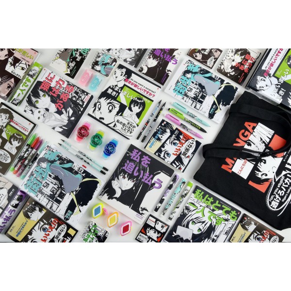 Тетрадь 80 листов А5 на кольцах, клетка MANGA ANIME CITY глянцевая ламинация 60г/м2 7-80-081/01 Альт