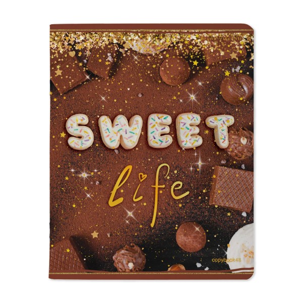 Тетрадь 48 листов А5+ 165х203 клетка Sweet life матовая ламинация софт-тач 65г/м2 7-48-1237 Bruno Visconti 5/60