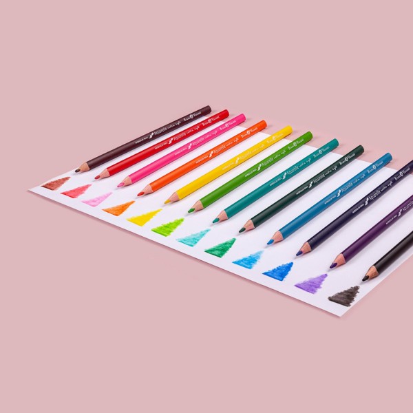Карандаши цветные акварельные 12шт HappyColor 30-0066 Bruno Visconti 12/240