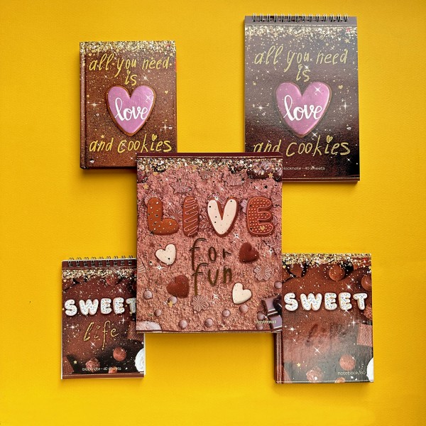 Тетрадь 48 листов А5+ 165х203 клетка Sweet life матовая ламинация софт-тач 65г/м2 7-48-1237 Bruno Visconti 5/60