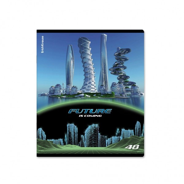 Тетрадь 48 листов А5+ 170х203 клетка Future глянцевая ламинация MIX-PACK 60г/м2 60602 ErichKrause 5/100