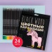 Карандаши цветные 24шт пластиковые BlackWoodColor 30-0099 Bruno Visconti 12/72