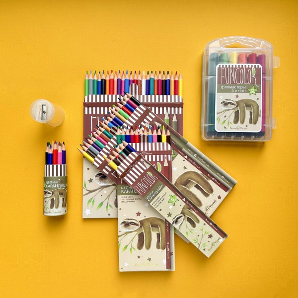 Карандаши цветные 12шт пластиковые FunColor 30-0060 Bruno Visconti 12/120