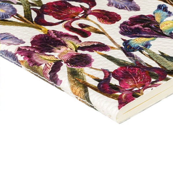 Тетрадь 60 листов А5 клетка, интегральная обложка, кожзам Flora Ирисы 80г/м2 7-60-1384/16 Bruno Visconti