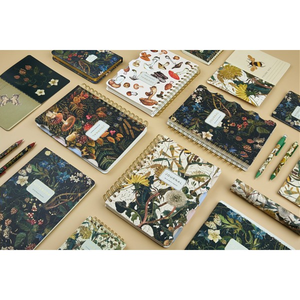 Книжка записная 120 листов А5 клетка, линия, в точку, гребень Art journal Forest Fairy Tale бежевая бумага, с разделителями, 80г/м2 3-737/07 Bruno Visconti 8/48