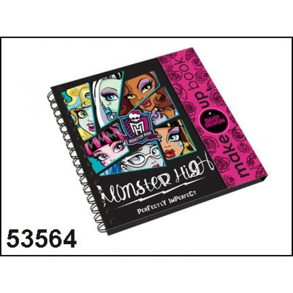 Раскраска Книга для девочек Make Up Monster High с наклейками 53564 Премьер игрушка
