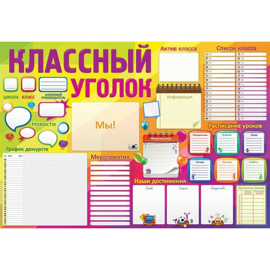 Class list. Плакат 