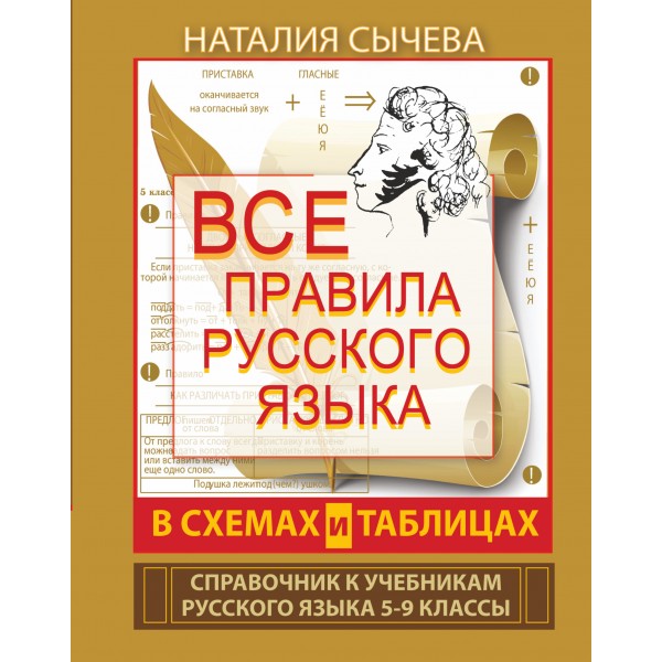 Все правила русского языка в схемах и таблицах. Справочник к учебникам русского языка 5 - 9 классы. Сычева Н.В. АСТ