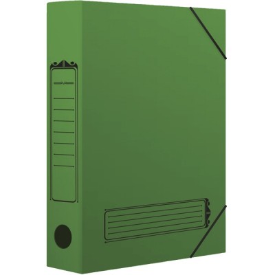 Короб архивный А4 75мм микрогофрокартон зеленый, на резинке А-П/Р-З 6830 3010429 deVente