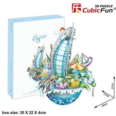 Сборная модель из картона Городской пейзаж Дубай OC3202h Кубик фан