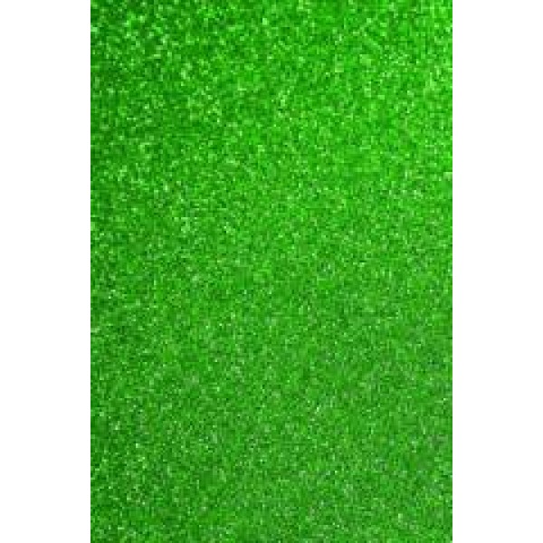 Фоамиран 42х62 2мм глиттерный зеленый GL-EVA-011 Волшеб.мастер.