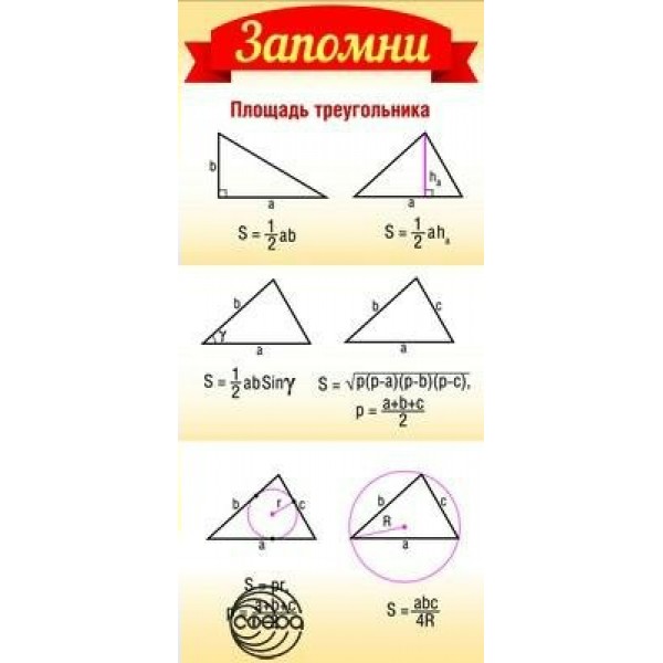 Запомни. Площадь треугольника. ШМ - 8638. 