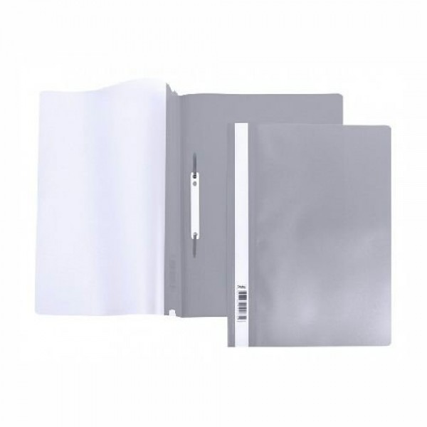 Скоросшиватель пластиковый А4 140/180мкм серый AS4_00108 Хатбер 10/400 039969