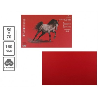 Бумага для пастели В2 50x70 10 листов 160г/м2 Палаццо Red красный БРR/В2 Лилия  Я06365