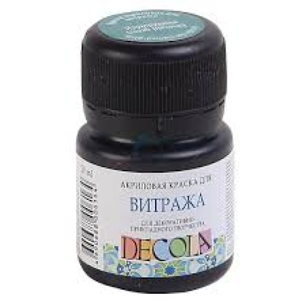 Краска витражная 20мл Decola акриловая изумрудная 4226720 ЗХК