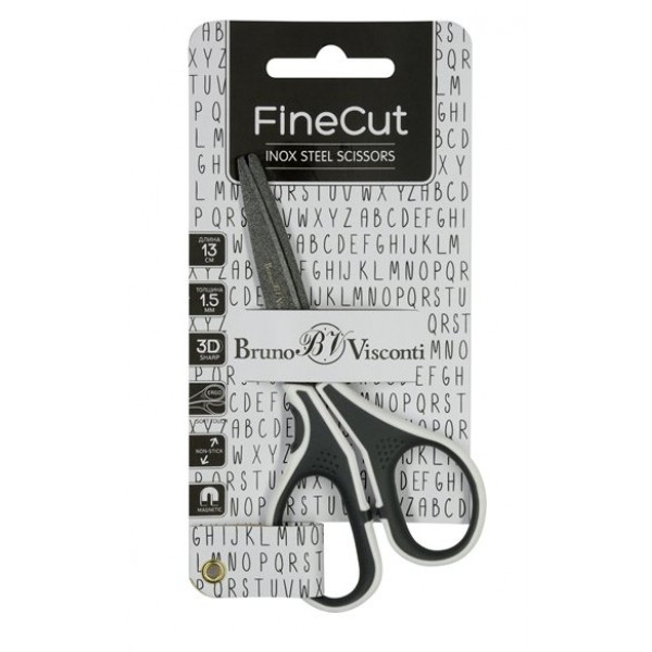 Ножницы канцелярские 13см FineCut с тефлоновым покрытием 60-0024 Bruno Visconti