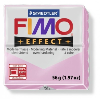 Глина полимерная 56гр запекается в печке Fimo effect pastel light pink 8020-205 Staedtler