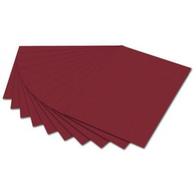 Бумага цветная 50х70 10 листов 300г/м2 красный темный 6122 Folia