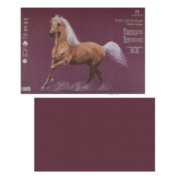 Бумага для пастели В2 50х70 10 листов 160г/м2 Палаццо Blackberry ежевичный БРBb/В2 Лилия  Я05617