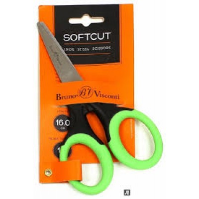 Ножницы канцелярские 16см Softcut 60-0015 Bruno Visconti