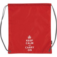 Мешок для сменной обуви 35x40см Keep calm красный 7040608 deVente