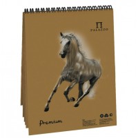 Бумага для пастели Блокнот А3 30 листов 160г/м2 спираль Premium Cinnamo корица, хлопок 40% БРr3/С Лилия  Я07752