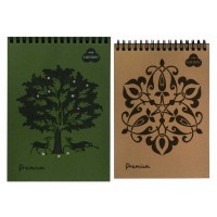 Бумага для пастели Блокнот А3 30 листов 160г/м2 спираль Premium Dark jungle хлопок 40% БРr3/DJ Лилия  Я07751